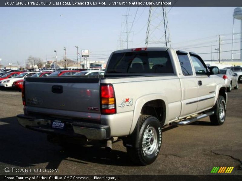 Silver Birch Metallic / Dark Charcoal 2007 GMC Sierra 2500HD Classic SLE Extended Cab 4x4