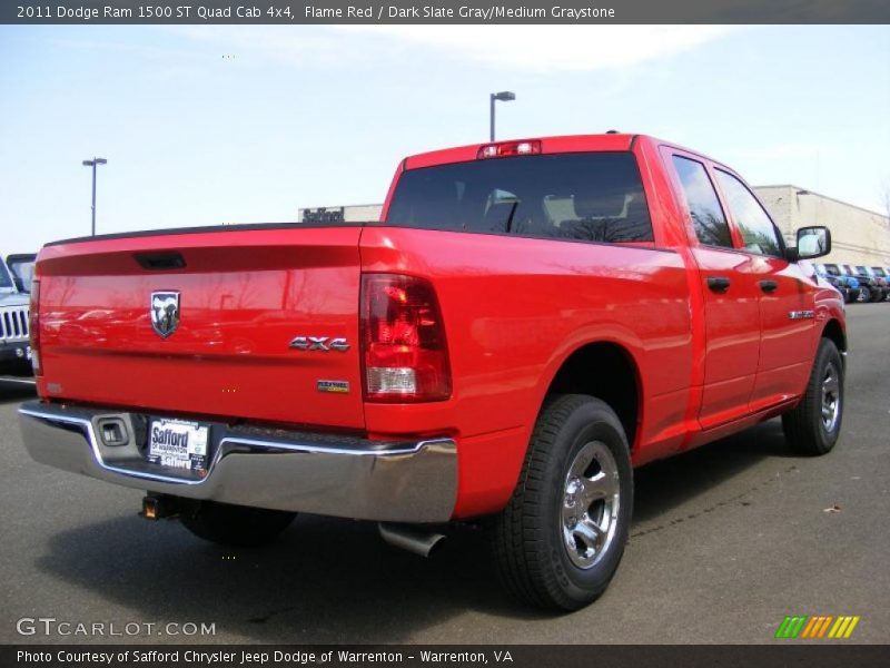 Flame Red / Dark Slate Gray/Medium Graystone 2011 Dodge Ram 1500 ST Quad Cab 4x4