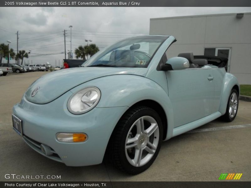 Aquarius Blue / Grey 2005 Volkswagen New Beetle GLS 1.8T Convertible