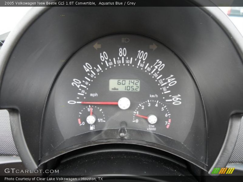 Aquarius Blue / Grey 2005 Volkswagen New Beetle GLS 1.8T Convertible