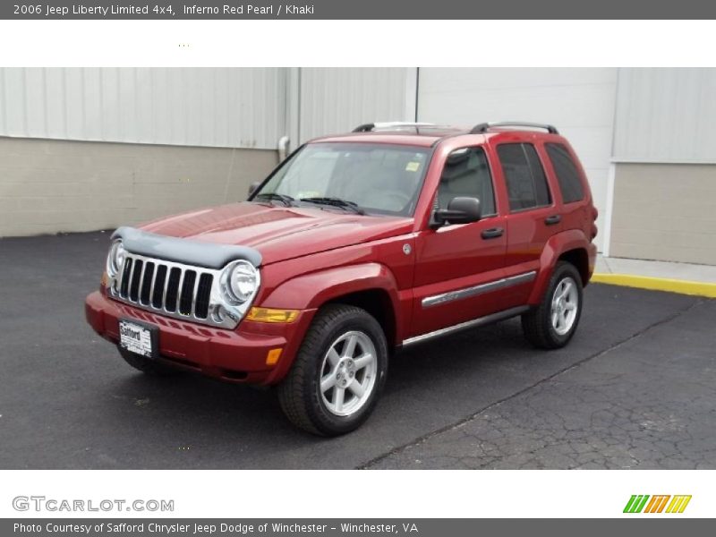 Inferno Red Pearl / Khaki 2006 Jeep Liberty Limited 4x4