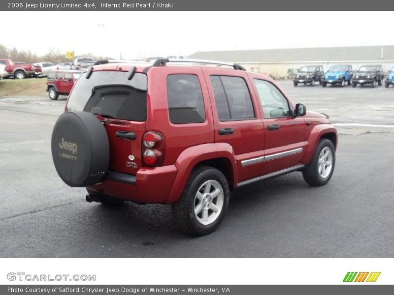 Inferno Red Pearl / Khaki 2006 Jeep Liberty Limited 4x4