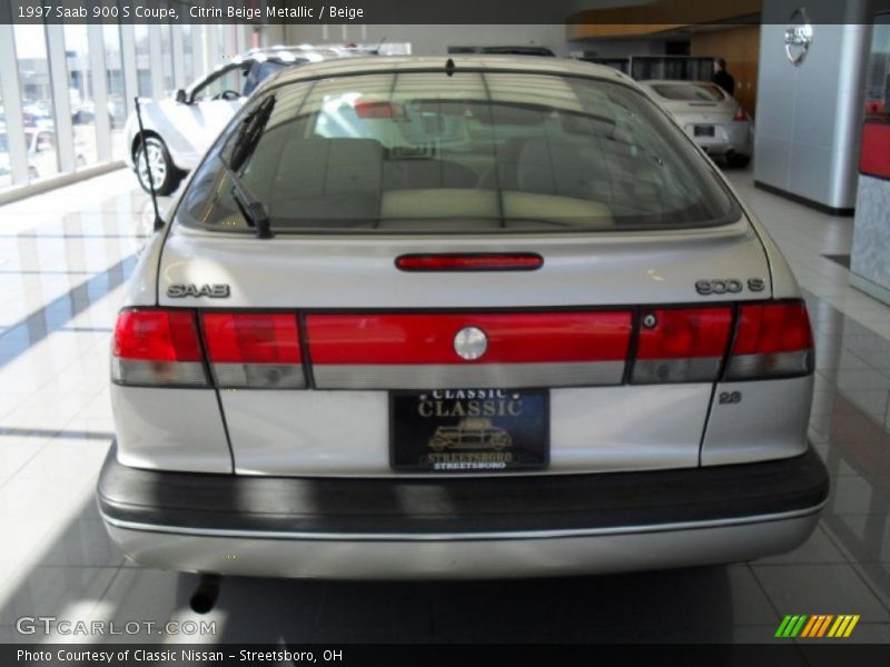 Citrin Beige Metallic / Beige 1997 Saab 900 S Coupe