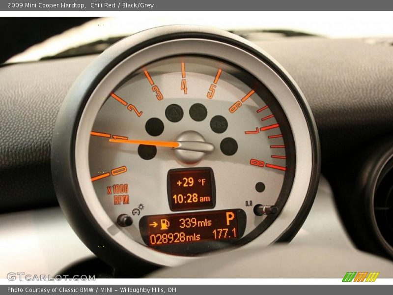 Chili Red / Black/Grey 2009 Mini Cooper Hardtop