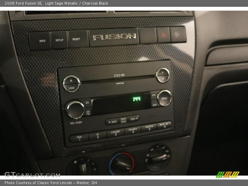Light Sage Metallic / Charcoal Black 2008 Ford Fusion SE