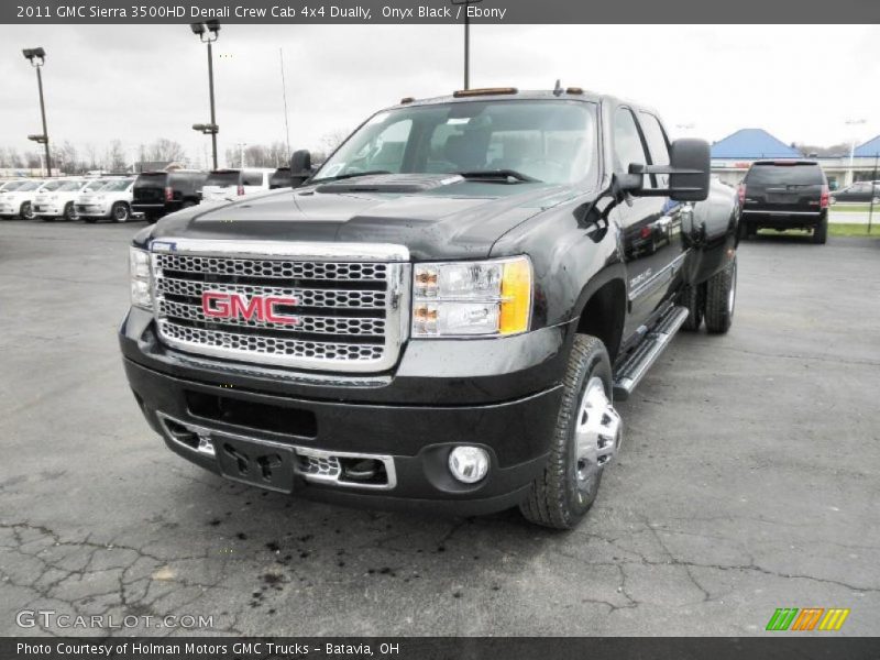 Onyx Black / Ebony 2011 GMC Sierra 3500HD Denali Crew Cab 4x4 Dually