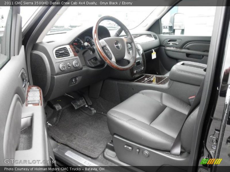  2011 Sierra 3500HD Denali Crew Cab 4x4 Dually Ebony Interior