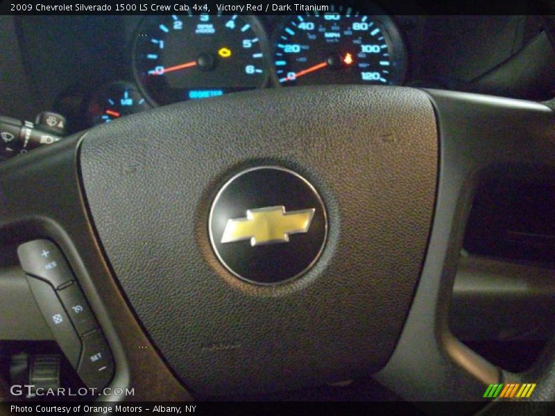 Victory Red / Dark Titanium 2009 Chevrolet Silverado 1500 LS Crew Cab 4x4