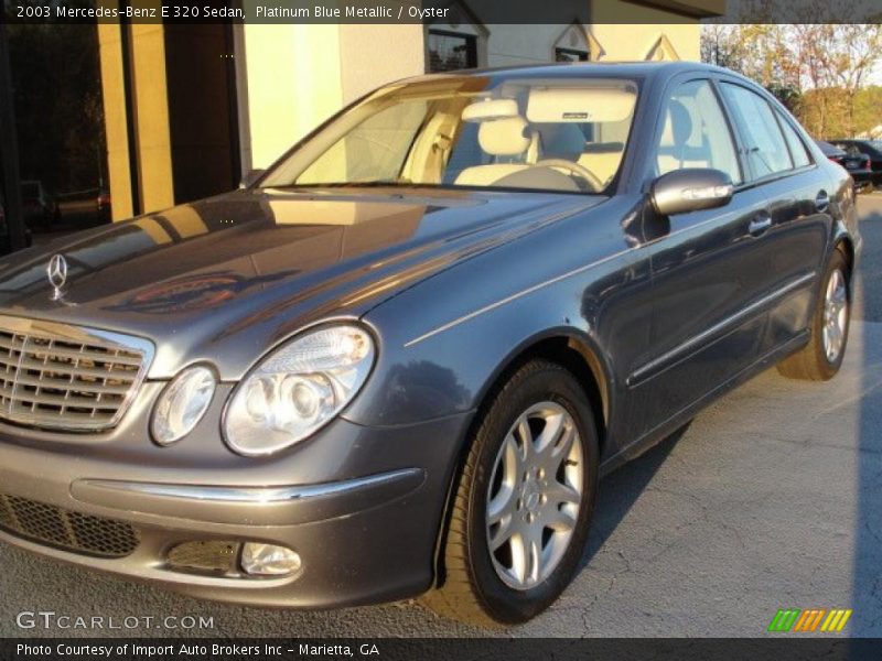 Platinum Blue Metallic / Oyster 2003 Mercedes-Benz E 320 Sedan