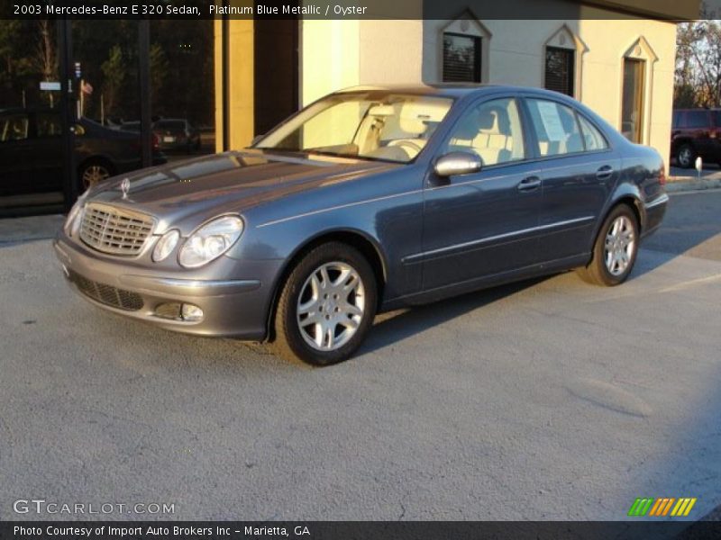 Platinum Blue Metallic / Oyster 2003 Mercedes-Benz E 320 Sedan