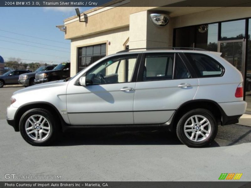 Titanium Silver Metallic / Grey 2004 BMW X5 3.0i