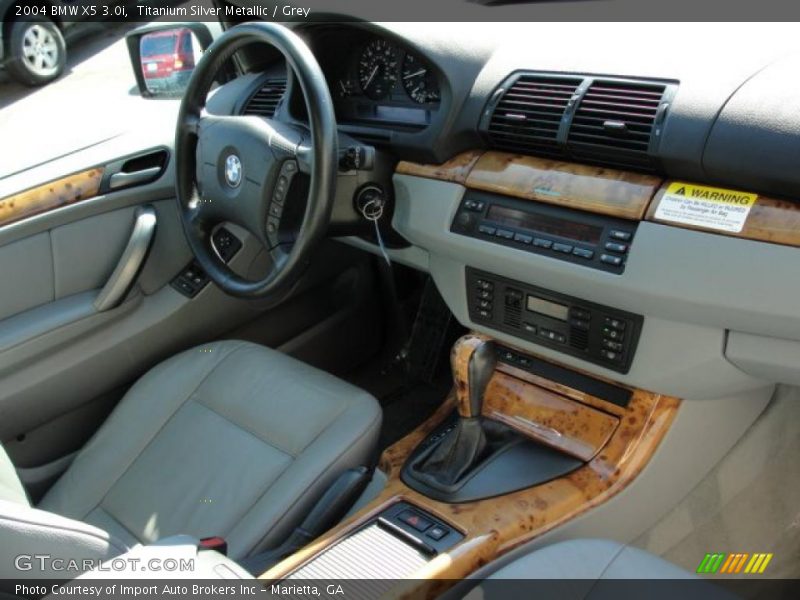 Titanium Silver Metallic / Grey 2004 BMW X5 3.0i