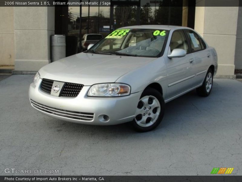 Brilliant Aluminum Metallic / Sage 2006 Nissan Sentra 1.8 S