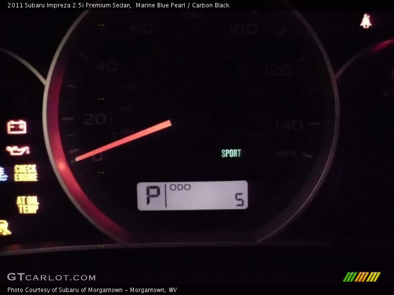 Marine Blue Pearl / Carbon Black 2011 Subaru Impreza 2.5i Premium Sedan