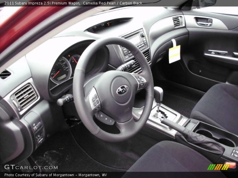 Carbon Black Interior - 2011 Impreza 2.5i Premium Wagon 
