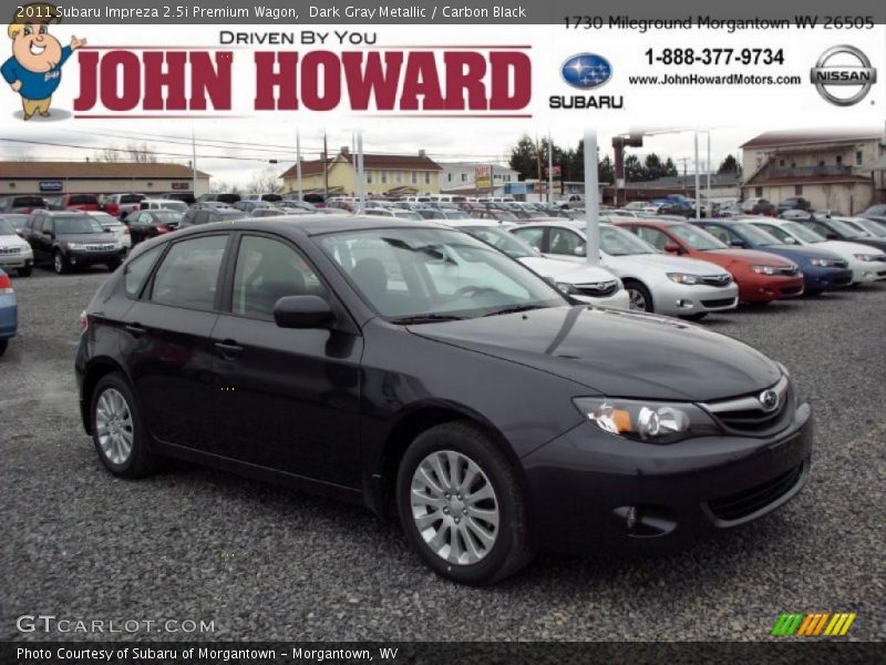 Dark Gray Metallic / Carbon Black 2011 Subaru Impreza 2.5i Premium Wagon