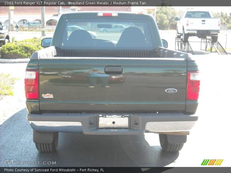 Woodland Green Metallic / Medium Prairie Tan 2001 Ford Ranger XLT Regular Cab