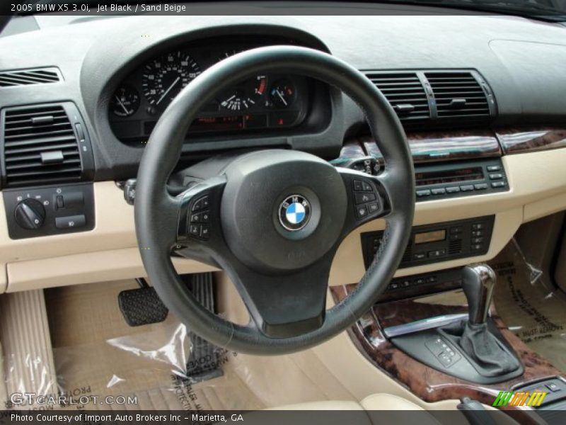 Jet Black / Sand Beige 2005 BMW X5 3.0i