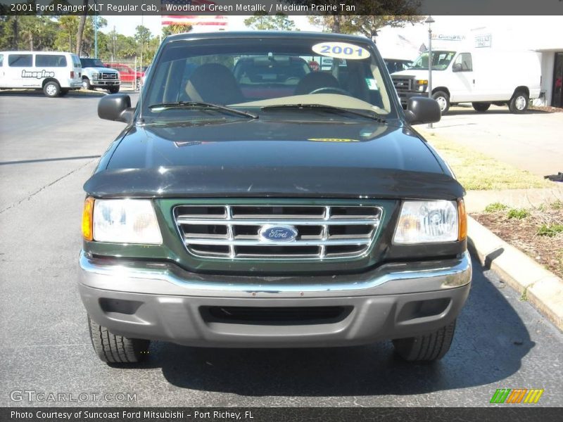Woodland Green Metallic / Medium Prairie Tan 2001 Ford Ranger XLT Regular Cab