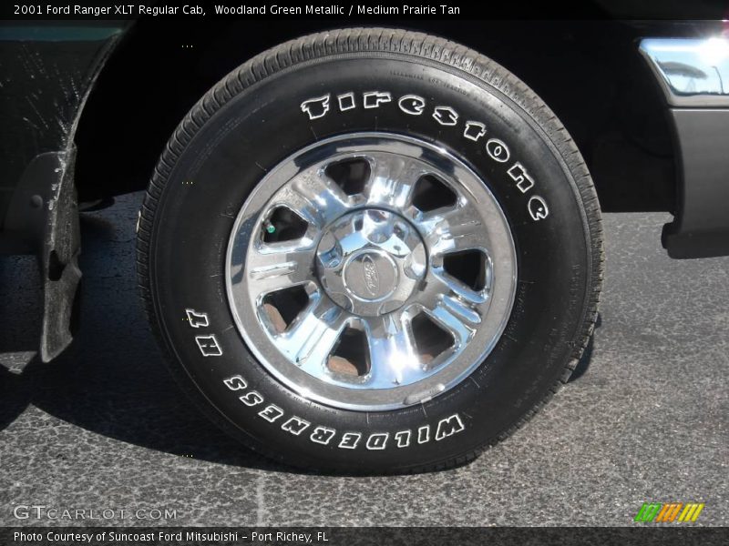 Woodland Green Metallic / Medium Prairie Tan 2001 Ford Ranger XLT Regular Cab
