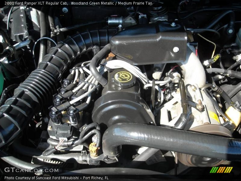 Woodland Green Metallic / Medium Prairie Tan 2001 Ford Ranger XLT Regular Cab
