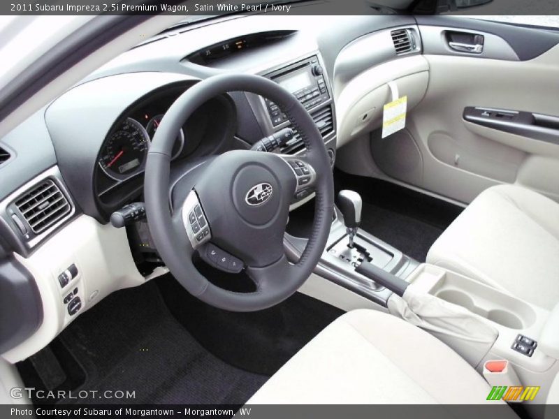 Ivory Interior - 2011 Impreza 2.5i Premium Wagon 