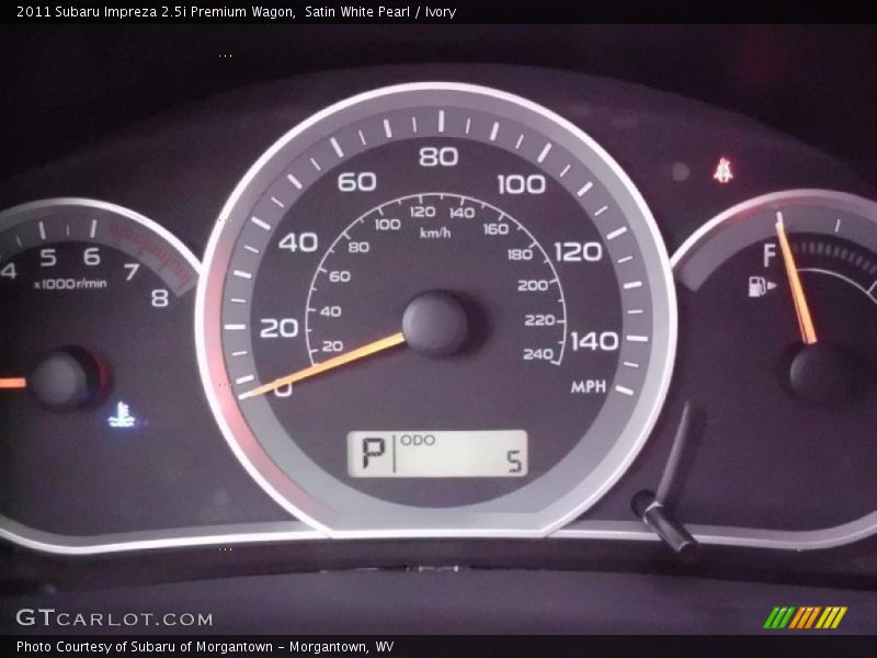  2011 Impreza 2.5i Premium Wagon 2.5i Premium Wagon Gauges