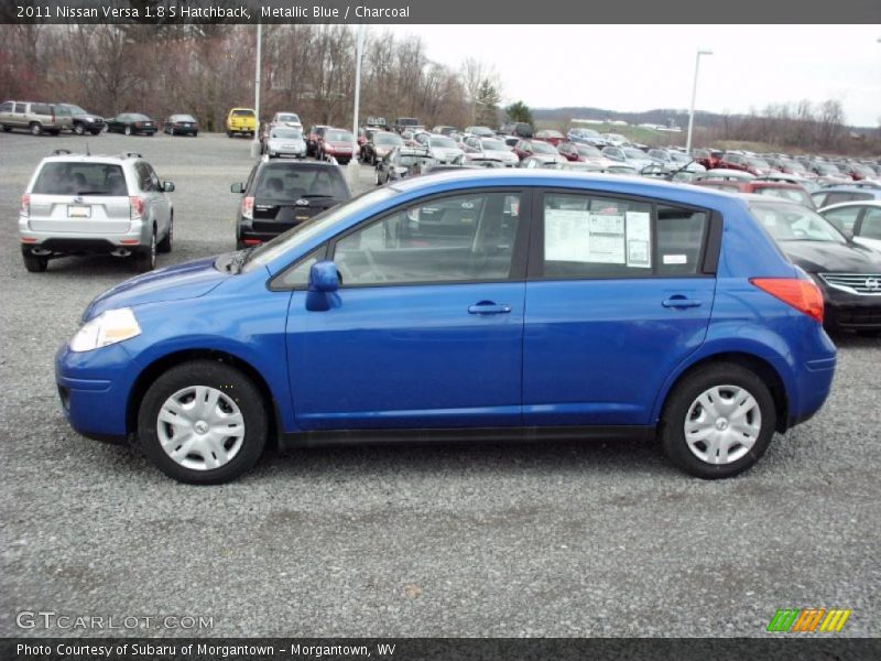 Metallic Blue / Charcoal 2011 Nissan Versa 1.8 S Hatchback