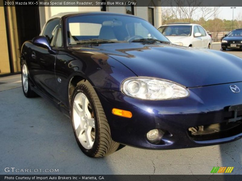 Strato Blue Mica / Gray 2003 Mazda MX-5 Miata Special Edition Roadster