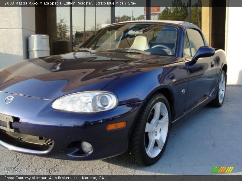 Strato Blue Mica / Gray 2003 Mazda MX-5 Miata Special Edition Roadster