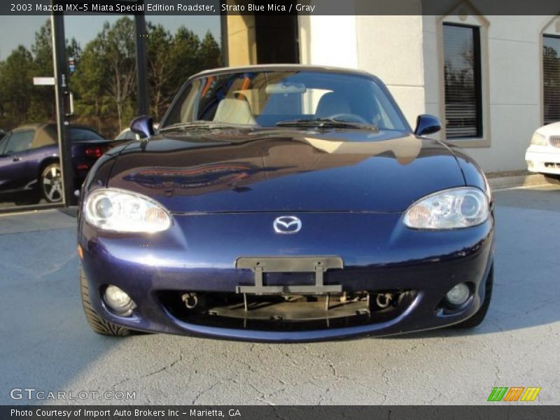 Strato Blue Mica / Gray 2003 Mazda MX-5 Miata Special Edition Roadster