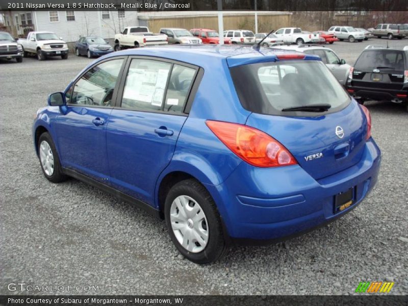 Metallic Blue / Charcoal 2011 Nissan Versa 1.8 S Hatchback