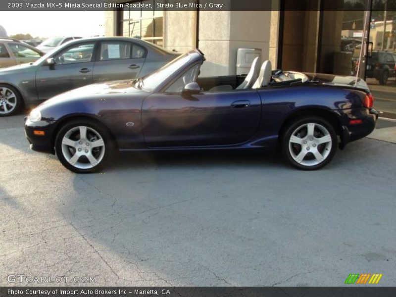 Strato Blue Mica / Gray 2003 Mazda MX-5 Miata Special Edition Roadster