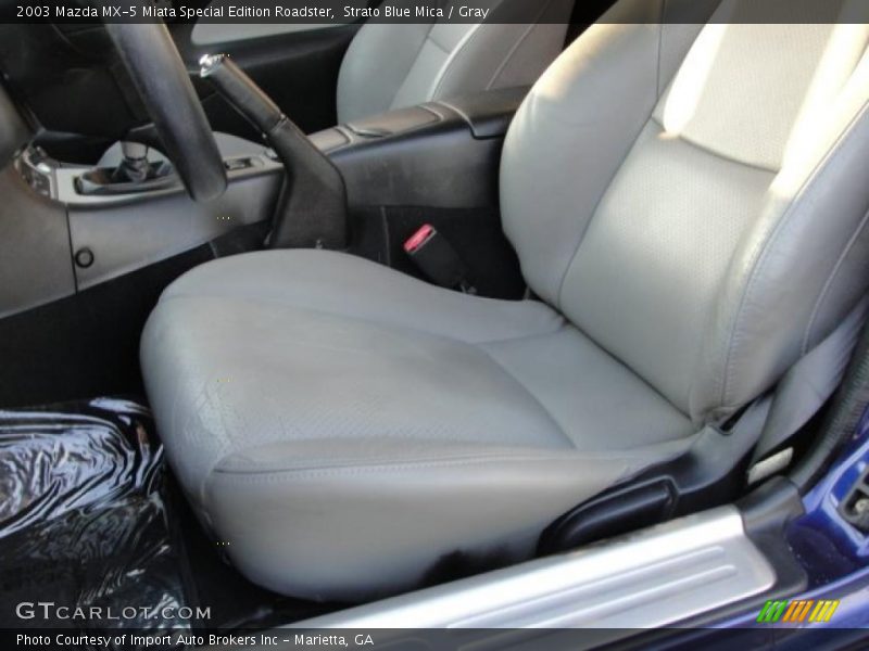 Strato Blue Mica / Gray 2003 Mazda MX-5 Miata Special Edition Roadster