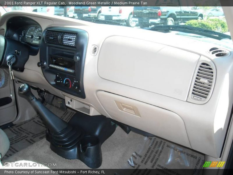 Woodland Green Metallic / Medium Prairie Tan 2001 Ford Ranger XLT Regular Cab