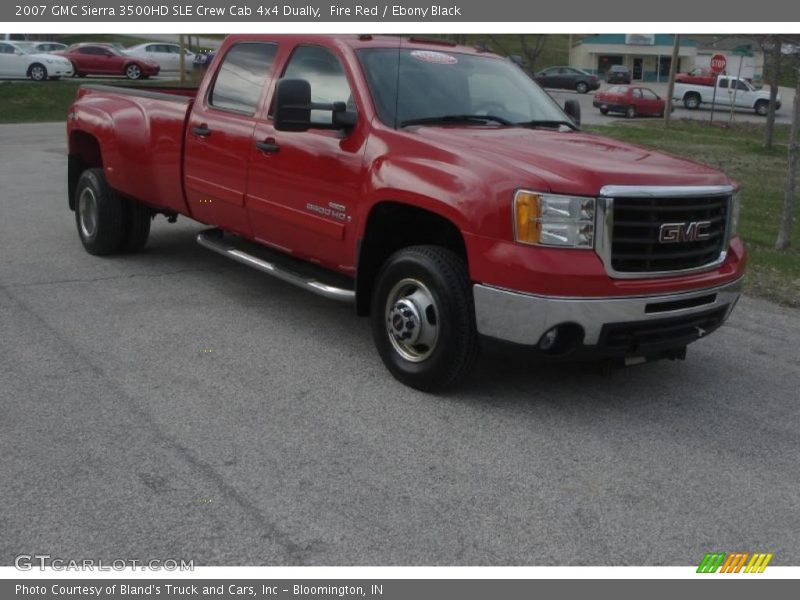 Fire Red / Ebony Black 2007 GMC Sierra 3500HD SLE Crew Cab 4x4 Dually