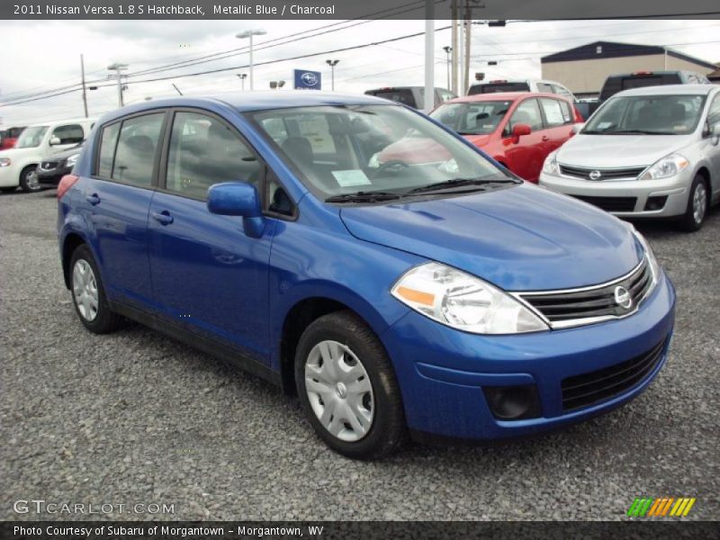 Metallic Blue / Charcoal 2011 Nissan Versa 1.8 S Hatchback