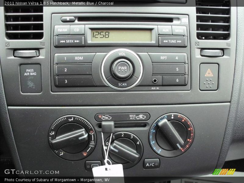 Metallic Blue / Charcoal 2011 Nissan Versa 1.8 S Hatchback