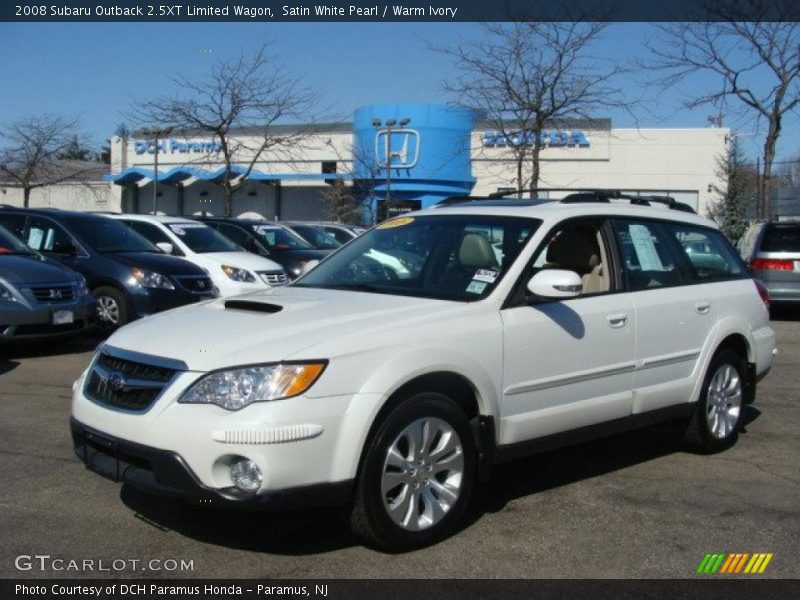 Satin White Pearl / Warm Ivory 2008 Subaru Outback 2.5XT Limited Wagon