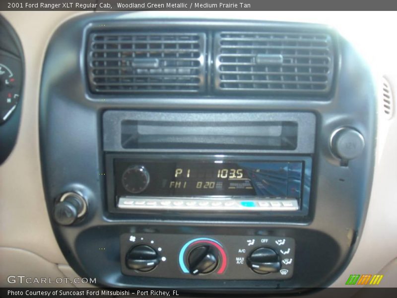 Woodland Green Metallic / Medium Prairie Tan 2001 Ford Ranger XLT Regular Cab