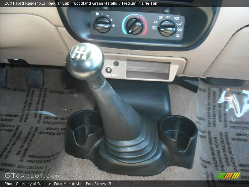 Woodland Green Metallic / Medium Prairie Tan 2001 Ford Ranger XLT Regular Cab