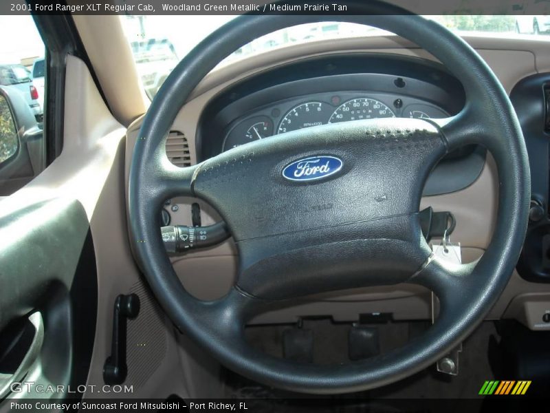 Woodland Green Metallic / Medium Prairie Tan 2001 Ford Ranger XLT Regular Cab