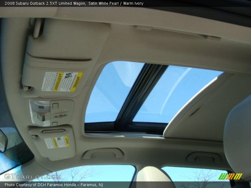 Sunroof of 2008 Outback 2.5XT Limited Wagon