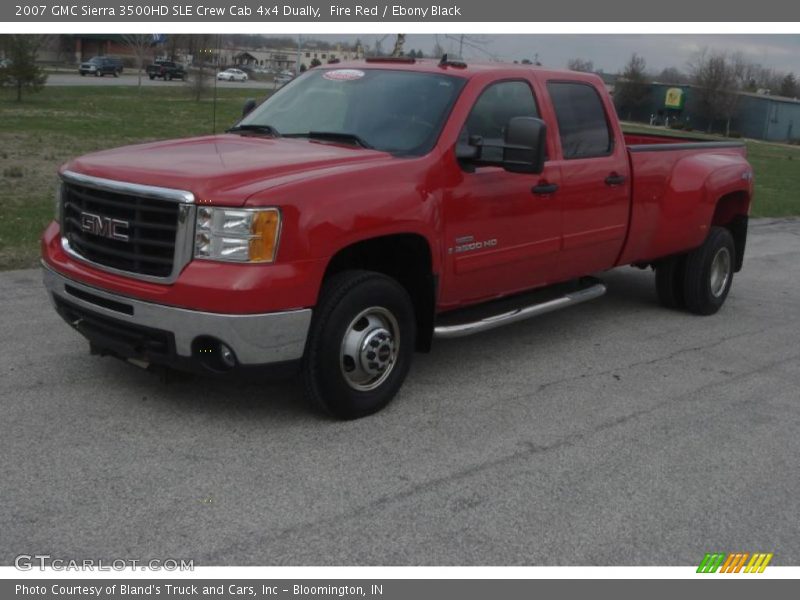 Fire Red / Ebony Black 2007 GMC Sierra 3500HD SLE Crew Cab 4x4 Dually