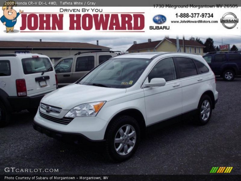 Taffeta White / Gray 2008 Honda CR-V EX-L 4WD