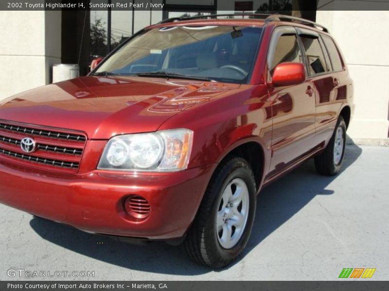 Sundown Red Pearl / Ivory 2002 Toyota Highlander I4