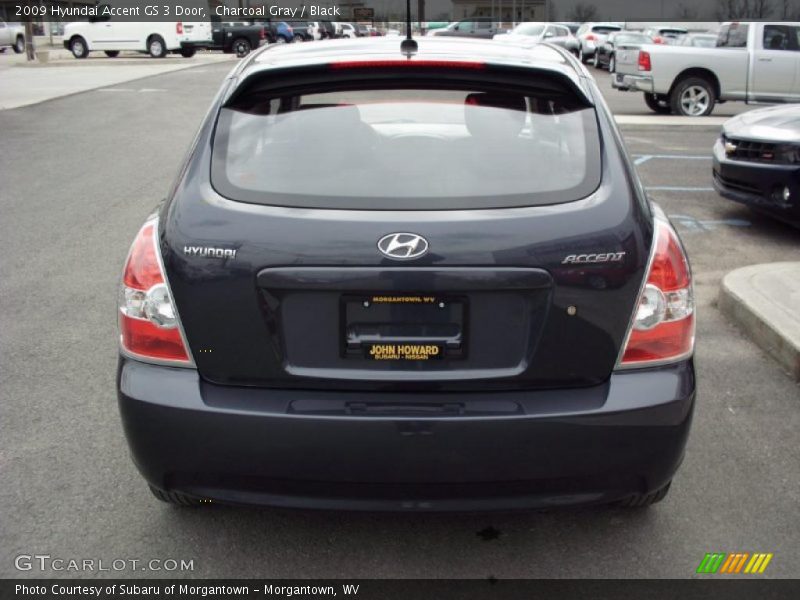 Charcoal Gray / Black 2009 Hyundai Accent GS 3 Door