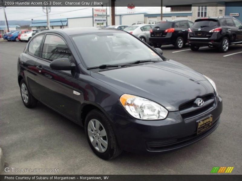 Charcoal Gray / Black 2009 Hyundai Accent GS 3 Door