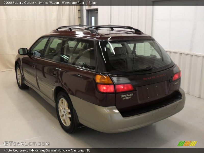 Winestone Pearl / Beige 2000 Subaru Outback Limited Wagon