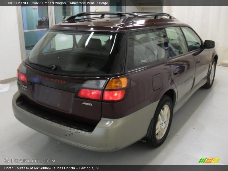 Winestone Pearl / Beige 2000 Subaru Outback Limited Wagon